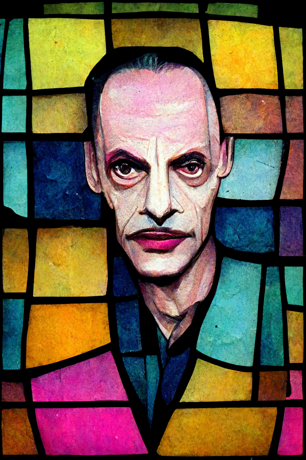 Stained Glass John Waters, Print