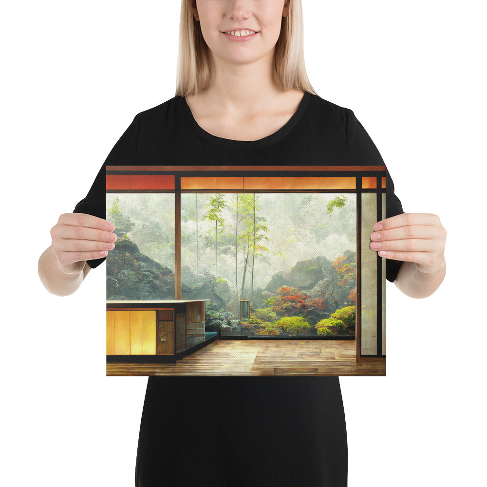 Japanese Mountain House, Canvas