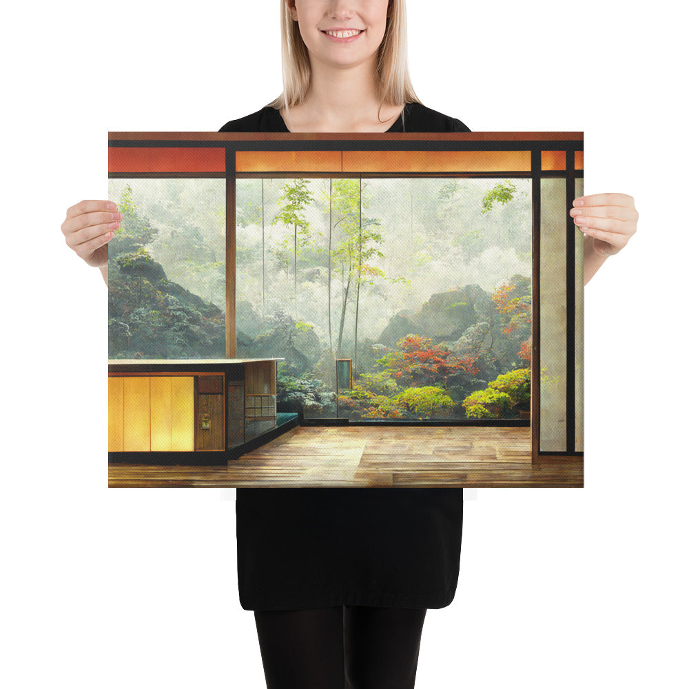 Japanese Mountain House, Canvas